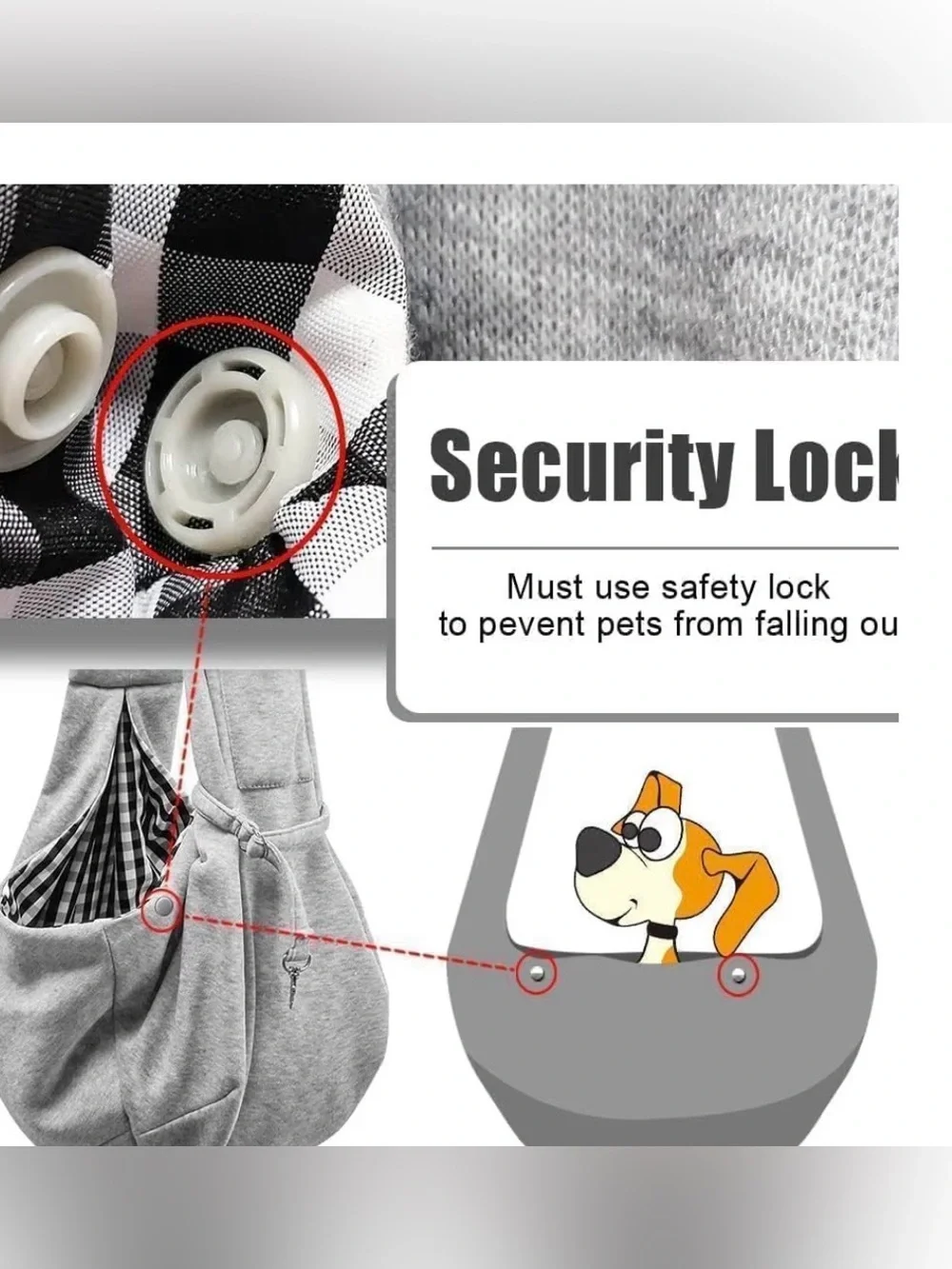 Tomkas Dark Grey Pet Sling Carrier is Designed for Transporting Small Cats &Dogs
